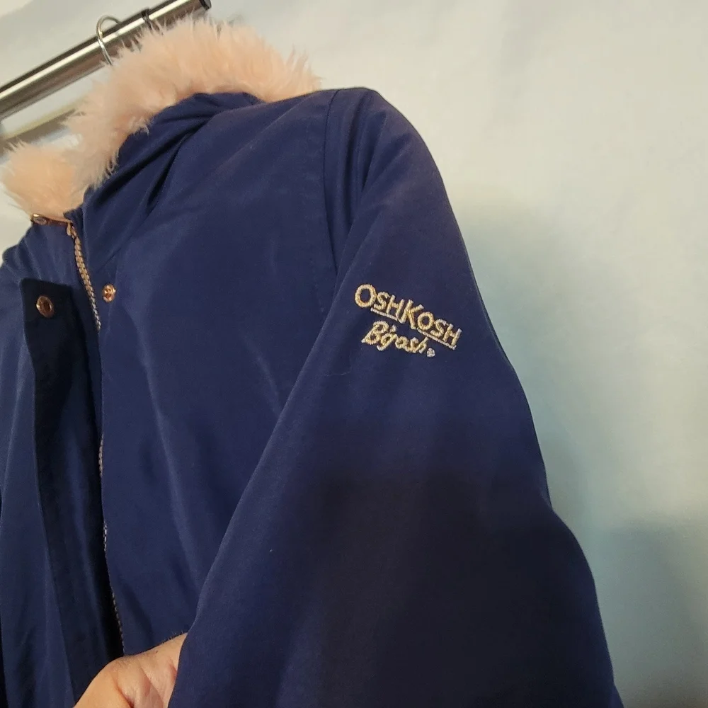 OshKosh B'gosh Navy Parka With Pink Fur